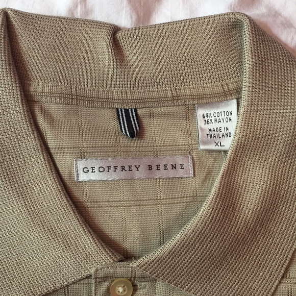 Geoffrey Beene Soft Touch Polo Shirt XL Tan - Picture 3 of 8